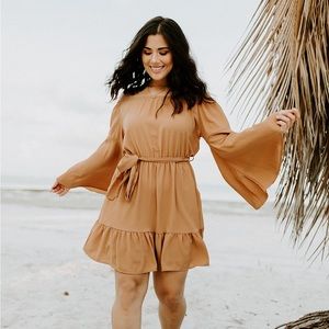Bohemian Off The Shoulder Bell Dress